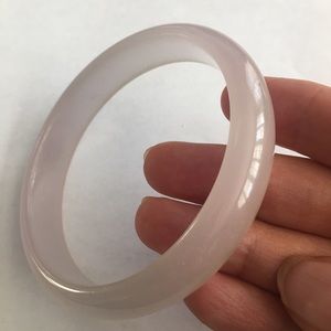 Icy purple grey jade bangle